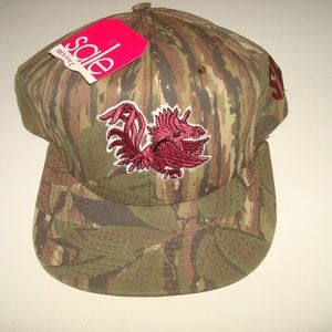 GAMECOCKS CAMO VINTAGE SNAPBACK HAT CAP 80S